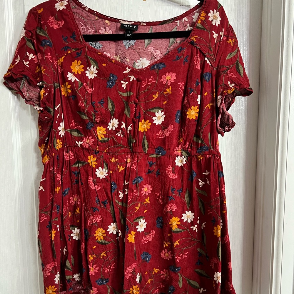 Torrid size 0 babydoll top
